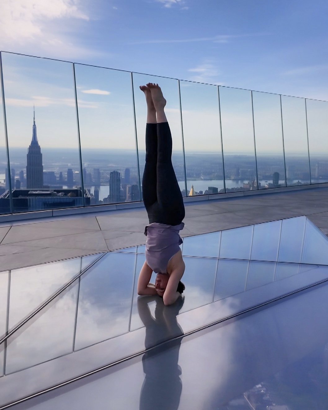 Elevate your NYC days with Sky High Yoga at The Edge